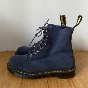 Blue Suede Dr Martens Pascal Boots